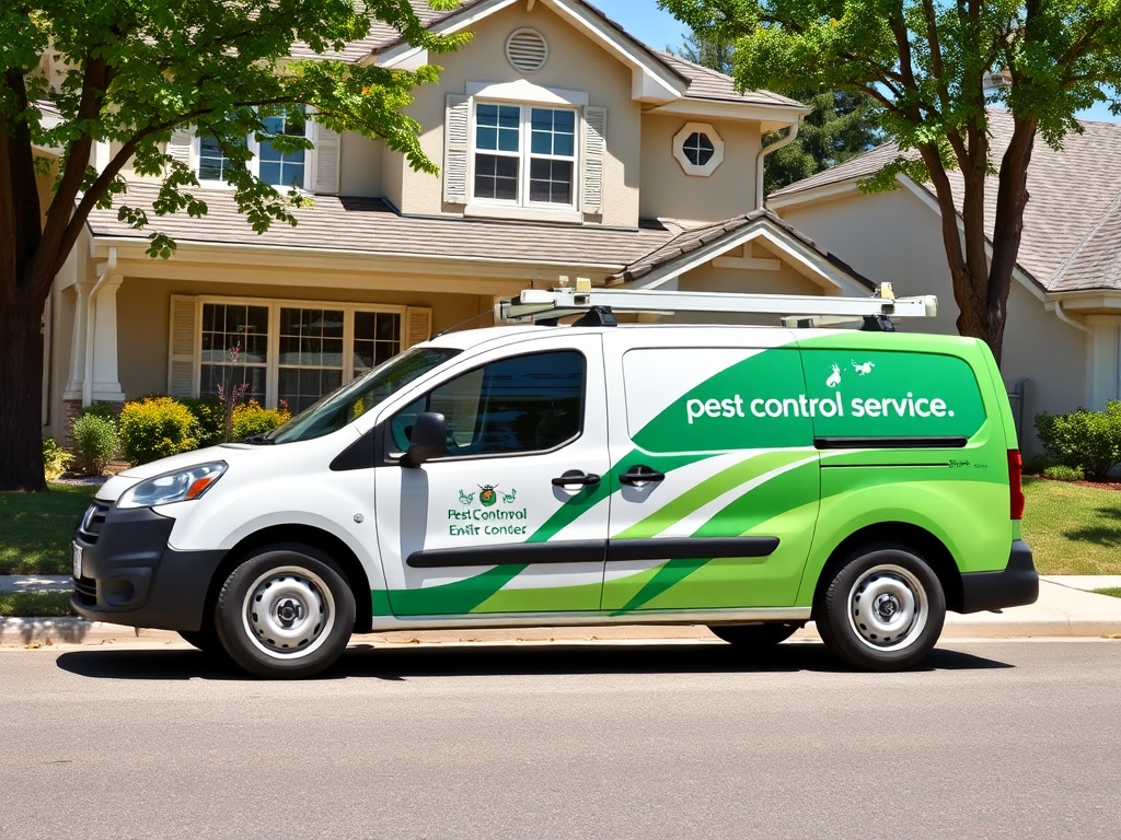 Pest control technician treating property in Schenectady